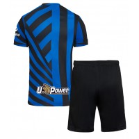 Camisa de Futebol Inter Milan Equipamento Principal Infantil 2024-25 Manga Curta (+ Calças curtas)